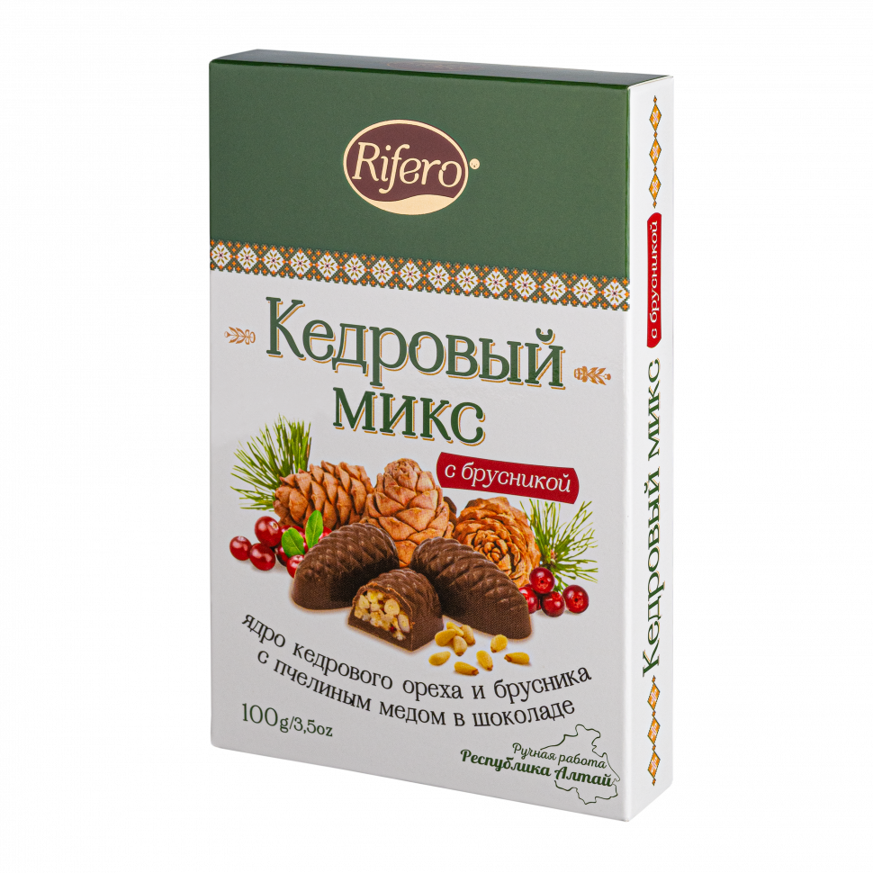  Риф и ко Конфеты "Кедровый микс БРУСНИКА" 100г    в Шадринске