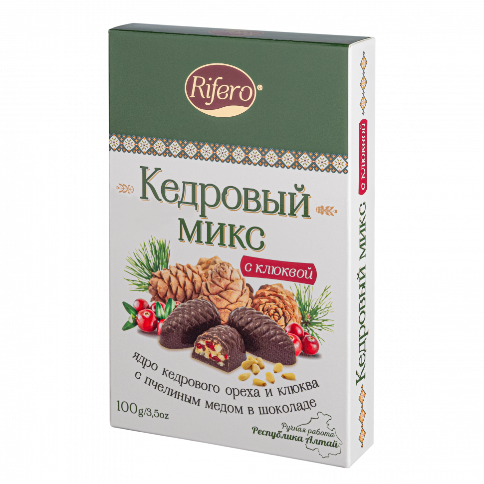  Риф и ко Конфеты "Кедровый микс КЛЮКВА" 100г     в Шадринске