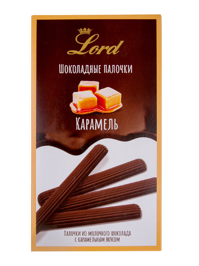  TM LORD Палочки из молочного шоколада с карамельным вкусом, 80 гр в Шадринске