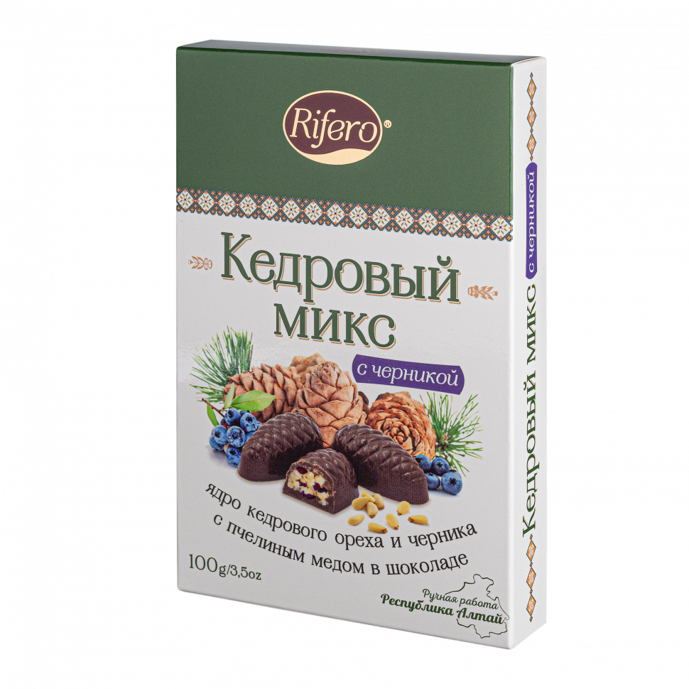  Риф и ко Конфеты "Кедровый микс ЧЕРНИКА" 100г       в Шадринске