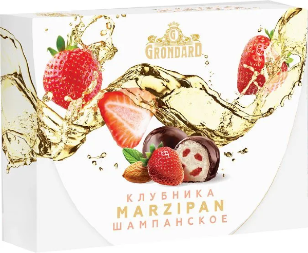 №1 TM Grondard       (10185) Конфеты глазированные Марципановые Клубника и Шампанское, 98г в Шадринске